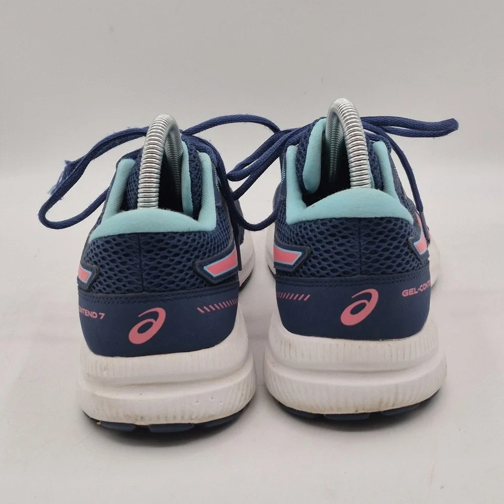 Asics Gel-Contend 7‎ Running Shoes Womens Size 9 Blue Pink AmpliFoam 1012B228